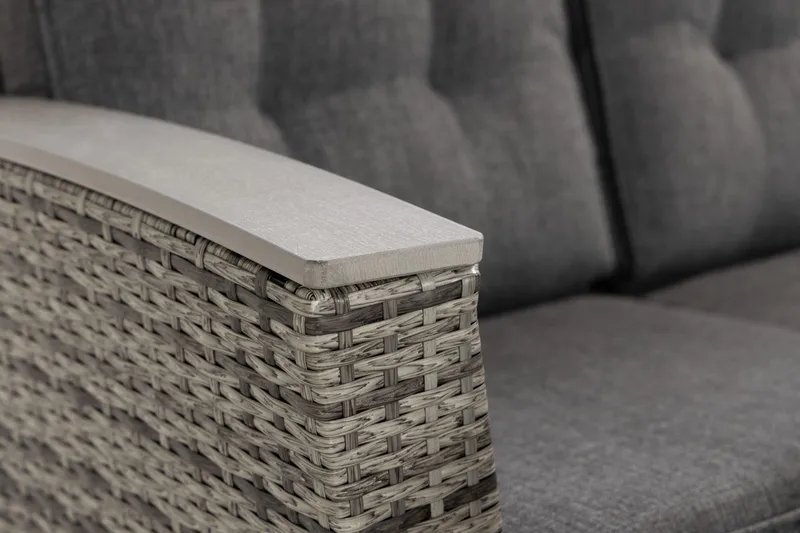 James Lyx Loungegrupp Vändbar - Grå / Svarta dynor - Products - Utemöbler & utemiljö - Loungemöbler - Loungeset & loungegrupp