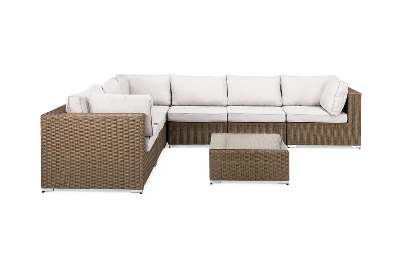 Marcus Loungegrupp, Beige / Vita dynor