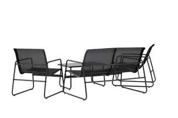 Scopello Soffgrupp Utomhus 4-sits - Svart - Products - Utemöbler & utemiljö - Loungemöbler - Loungeset & loungegrupp