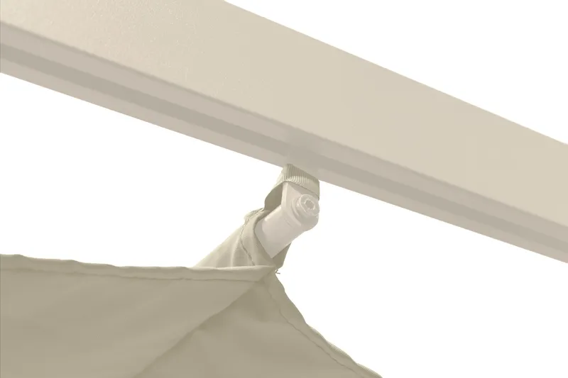 Porto Stor Pergola 4x3 m i aluminium med tak - Beige - Products - Utemöbler & utemiljö - Solskydd - Pergola