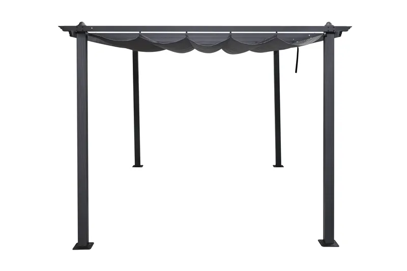 Porto Stor Pergola 4x3 m i aluminium med tak - Mörkgrå - Products - Utemöbler & utemiljö - Solskydd - Pergola