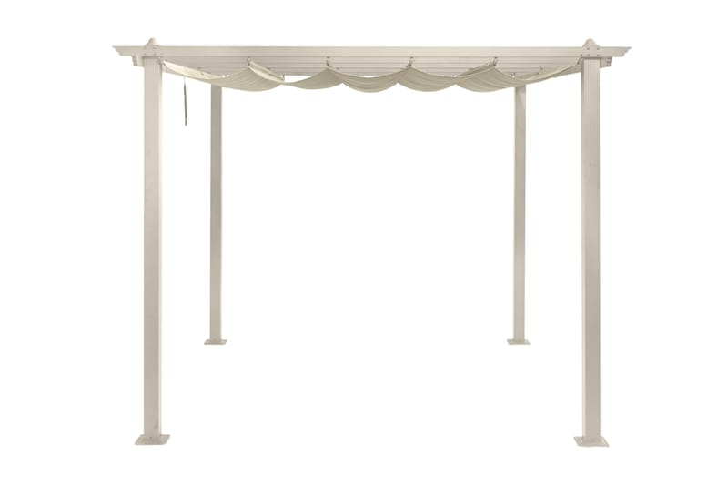 Porto Pergola 3x3 m i aluminium med tak för solskydd, Beige