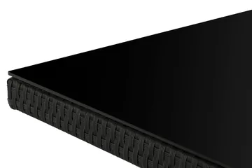Majestic Matbord Utomhus 210x100 cm – Utebord i konstrotting med bordsskiva i Glas för Trädgård och Altan - Svart - Products - Utemöbler & utemiljö - Utebord & trädgårdsbord - Matbord utomhus