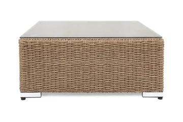 Marcus Loungebord och Soffbord Utomhus 70 cm Konstrotting Glas - Natur - Products - Utemöbler & utemiljö - Utebord & trädgårdsbord - Loungebord & soffbord utomhus