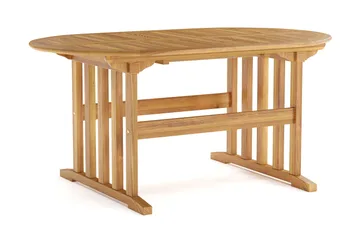 Menorca Ovalt Förlängningbart Matbord i trä Utomhus 90x150 cm - Teak / Natur - Products - Utemöbler & utemiljö - Utebord & trädgårdsbord - Matbord utomhus