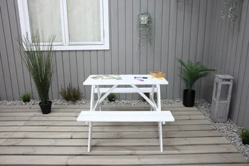 Nancie Mini Picknickbord - Vit - Products - Utemöbler & utemiljö - Utebord & trädgårdsbord - Picknickbord