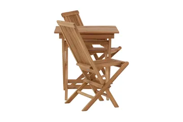 Ghana Caféset 70 cm + 2 Kenya Hopfällbara Karmsttolar - Brun - Products - Utemöbler & utemiljö - Utegrupp - Cafegrupp & cafeset