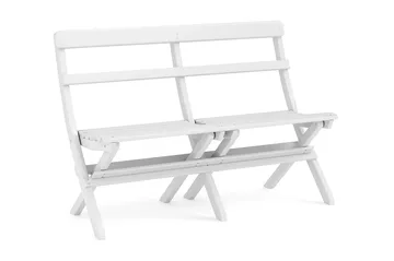 Landet Utomhus matgrupp 118x70x74 cm med soffa och 2 klappstolar - Vit - Products - Utemöbler & utemiljö - Utegrupp - Matgrupp utomhus