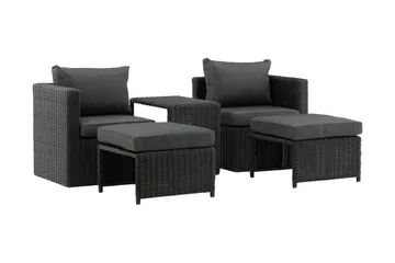 Quad Balkonggrupp 2-sits - Svart - Products - Utemöbler & utemiljö - Utegrupp - Cafegrupp & cafeset