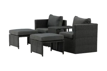 Quad Balkonggrupp 2-sits - Svart - Products - Utemöbler & utemiljö - Utegrupp - Cafegrupp & cafeset