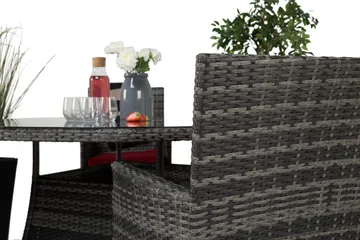 Thor Matgrupp Utomhus Ø140+4 Thor Stolar - Grå/Grå - Products - Utemöbler & utemiljö - Utegrupp - Matgrupp utomhus