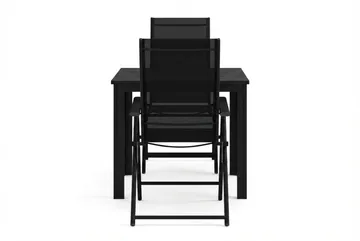 Tunis utomhus caféset 70x70 cm med 2 Sanna positionsstolar - Svart/Svart - Products - Utemöbler & utemiljö - Utegrupp - Cafegrupp & cafeset