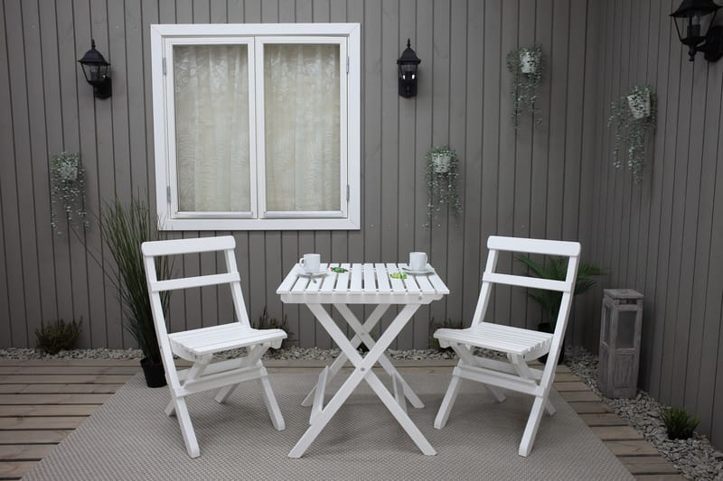 Utomhusmöbelgrupp Wilma & Knohult - Vit - Products - Utemöbler & utemiljö - Utegrupp - Cafegrupp & cafeset