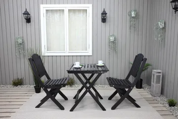 Utomhusmöbelgrupp Wilma & Visby - Svart - Products - Utemöbler & utemiljö - Utegrupp - Cafegrupp & cafeset