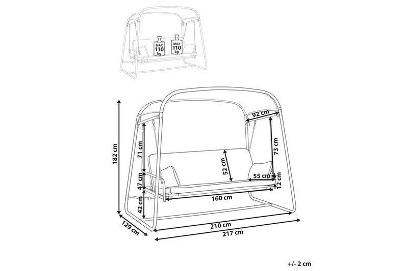 Hammock Marsciano - Mörkgrå - Products - Utemöbler & utemiljö - Utesoffa - Hammock