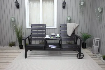 KIngdom Utebänk 177 cm - Svart - Products - Utemöbler & utemiljö - Utesoffa - Trädgårdsbänk & utebänk