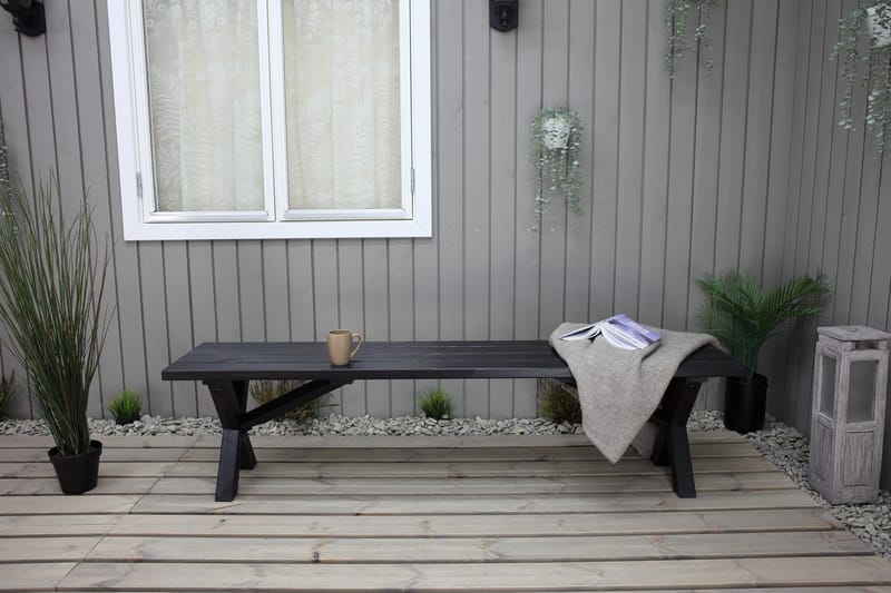 Lietinna Utebänk 180 cm - Svart - Products - Utemöbler & utemiljö - Utesoffa - Trädgårdsbänk & utebänk