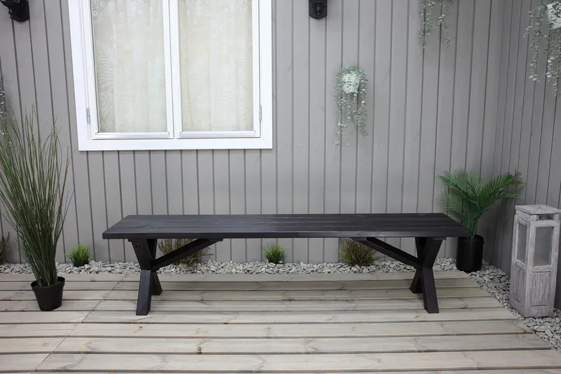 Lietinna Utebänk 180 cm - Svart - Products - Utemöbler & utemiljö - Utesoffa - Trädgårdsbänk & utebänk