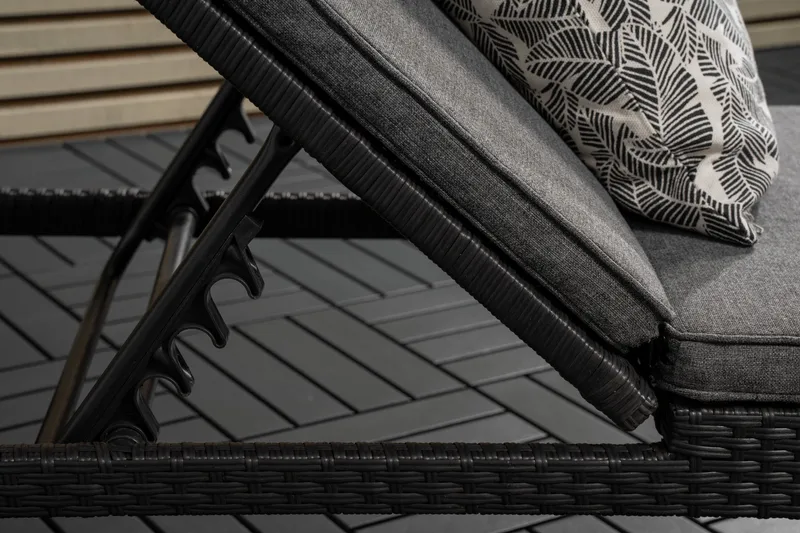 London Solsäng Svart - Venture Home - Products - Utemöbler & utemiljö - Utestol & trädgårdsstol - Solsäng & solvagn