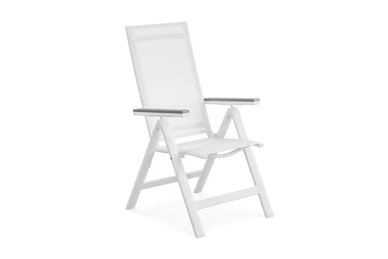 Monaco Light Positionsstol utomhus med justerbar rygg i aluminium, Vit