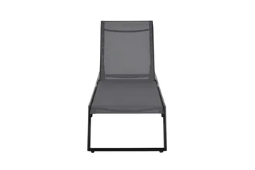 Monaco Solsäng med justerbar rygg i aluminium grå textil - Svart - Products - Utemöbler & utemiljö - Utestol & trädgårdsstol - Solsäng & solvagn