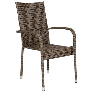 Portland Outdoor Dining Chair - Cube Rattan/Gr