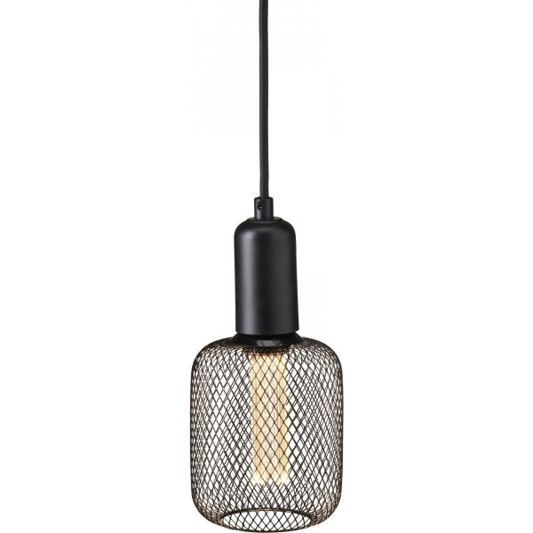 Gitter vindueslampe - Sort - 10 cm