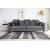 Brandy Lounge 3,5 personers sofa XL - Mrkegr (fljl) + Pletfjerner til mbler