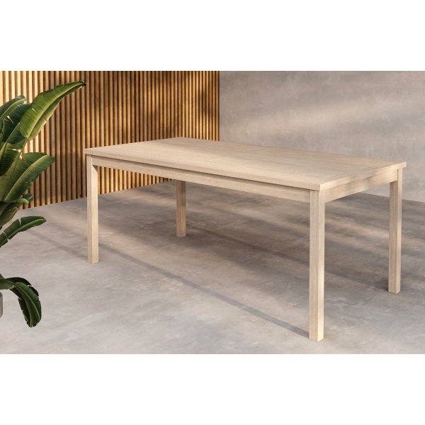 Kenya spisebord 180x90 - Whitewash