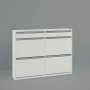 Skyline skoskab 123,5 x 24,2 x 98,5 cm - Hvid