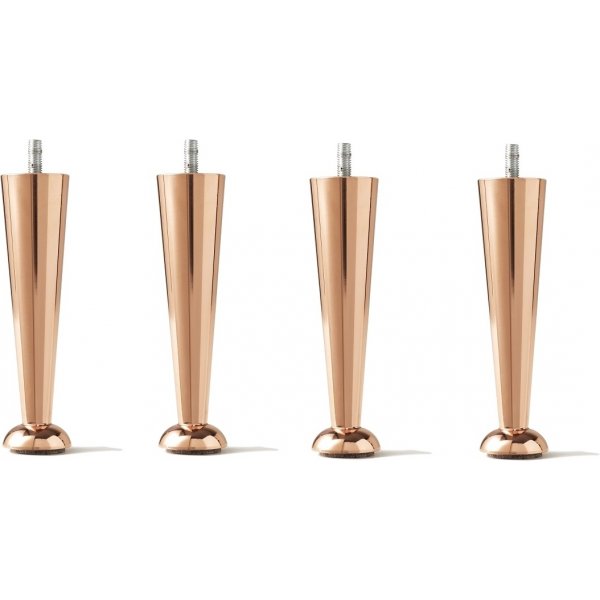 Champagne sengeben i kobber - 4-pk.