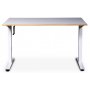 Wedge skrivebord manuel hve-/snkefunktion - Hvid HPL (Hjtrykslaminat)