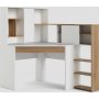 Funktion Plus skrivebord 138,4 x 101,6 x 141,1 cm - Hvid/eg