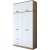 Mendy garderobe 120 cm - Valnd/hvid