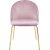 Plaza velvet stol - Lys rosa / Messing