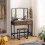 Kerry toiletbord 90 x 40 cm - Brun/sort