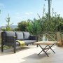 Kappis 3-personers udendrs sofa - Sort/antracit