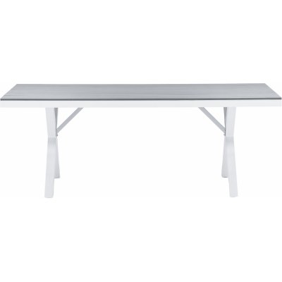 Garcia spisebord 200 x 100 cm - Lysegr/hvid