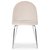 Plaza velvet stol - Beige / Krom + Møbelfødder