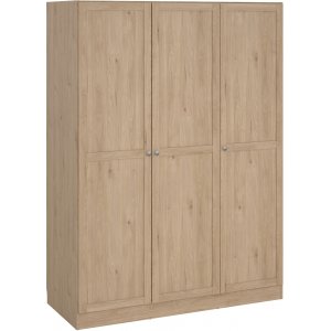 Billund garderobe med 3 lger - Hickory