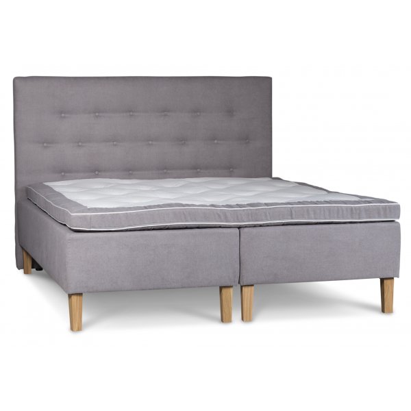 Stjrnan ramme seng 180 cm inklusive sengegavl 5-zoner lomme - Latte