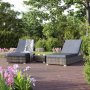 Dante liggestole inkl. bord - Kunstig rattan (gr)