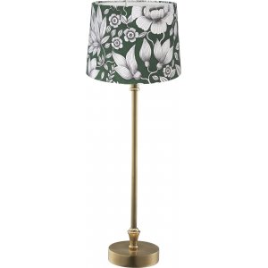 Liam bordlampe - Grn/hvid/messing - 59 cm