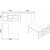Tywin hjrne skrivebord 129x120 cm - Fyrretr/sort