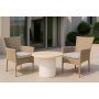 Spisest med 2 stole og spisebord 80 cm beige/rattan - Merca/Tor