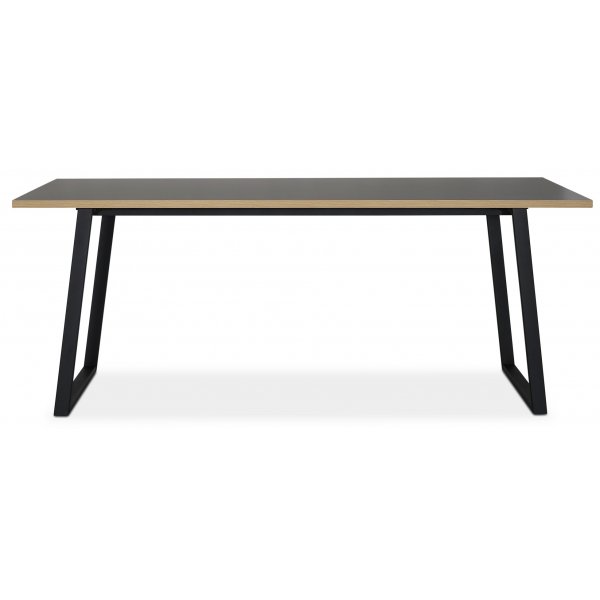 Edge spisebord 190x90 - Gr hjtrykslaminat (HPL)