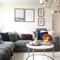 Kundebillede Accent sofabord rund 85 - Hvid marmor / Messingsfarvet