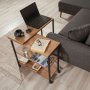 Melin sidebord 70 x 76 cm - Fyrretr/sort