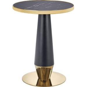 Molina spisebord 59 cm - Sort marmor/sort/guld
