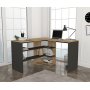 Stylo hjrne skrivebord 120/120x45 cm - Safir/antracit